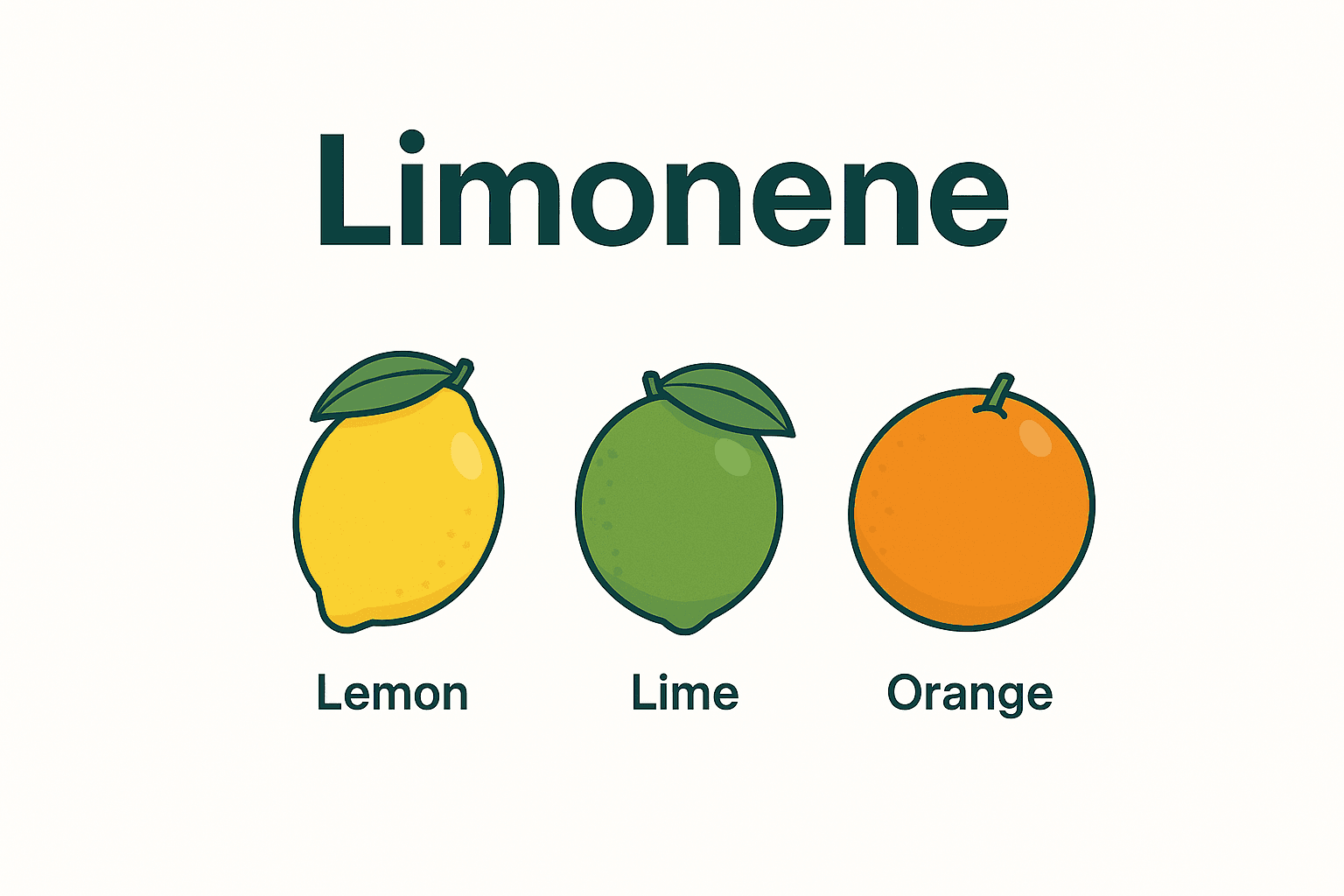 Limonene terpene aromatics illustration