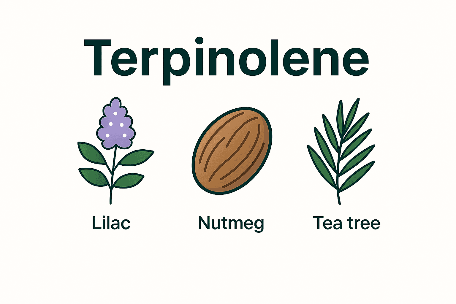 Humulene terpene aromatics illustration