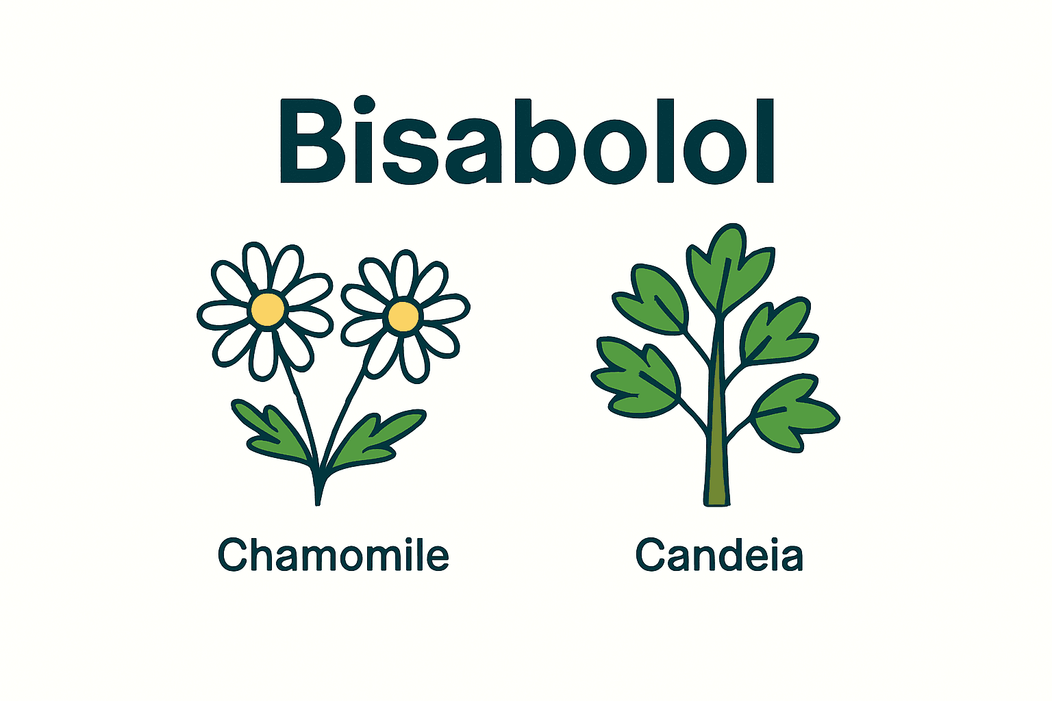 Bisabolol terpene aromatics illustration
