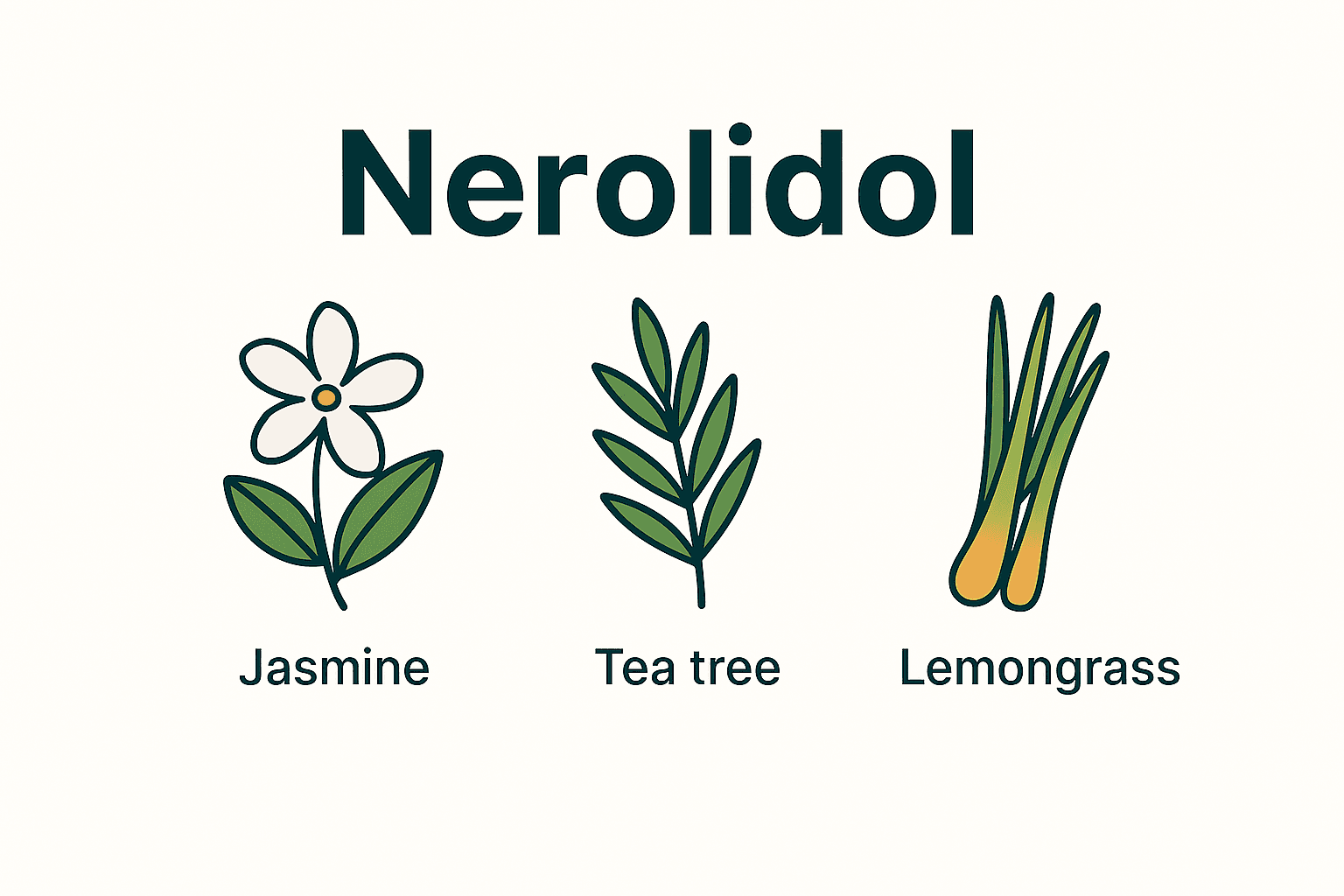 Nerolidol terpene aromatics illustration