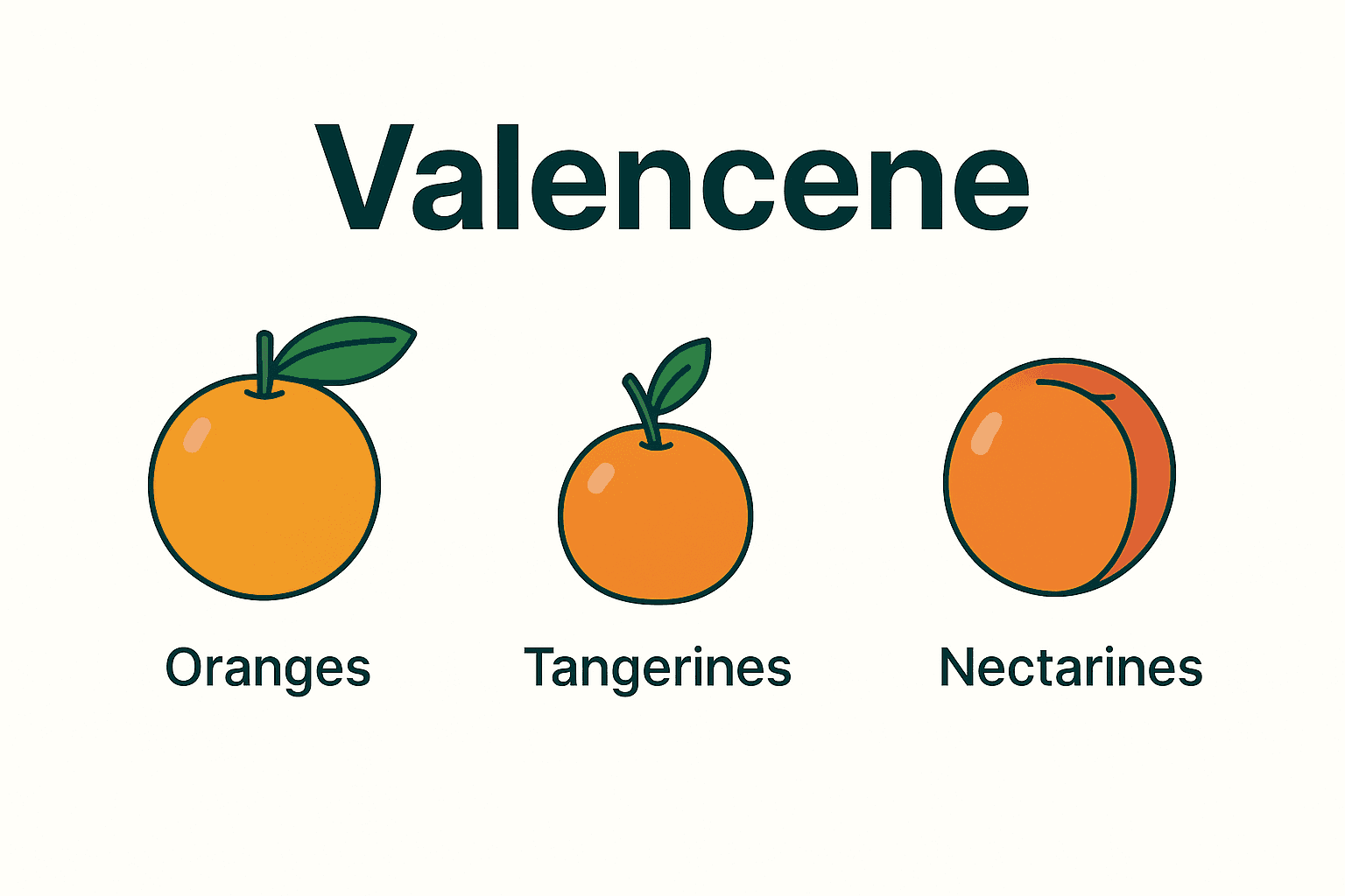 Valencene terpene aromatics illustration
